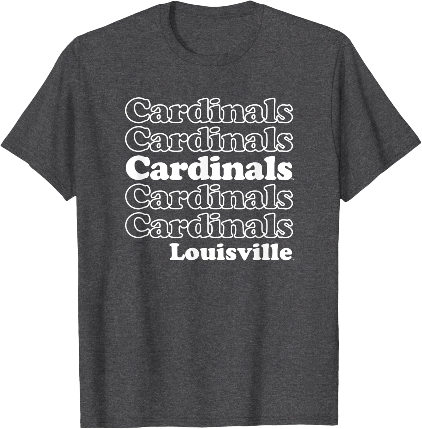 University of Louisville Cardinals Stacked Spirit T-Shirt for Fans - 1