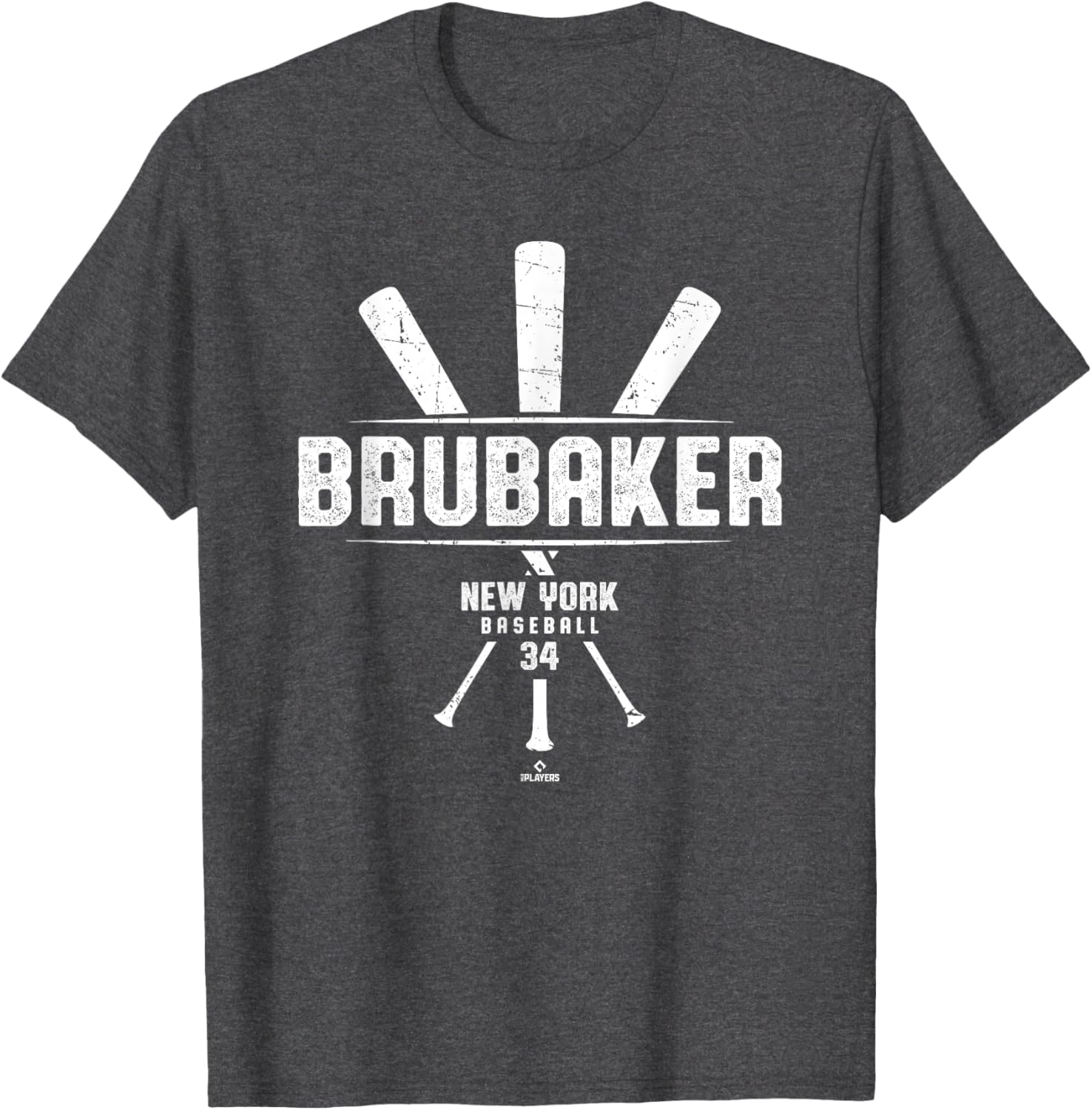 Vintage Baseball Bat Gameday JT Brubaker New York T-Shirt for Fans - 1
