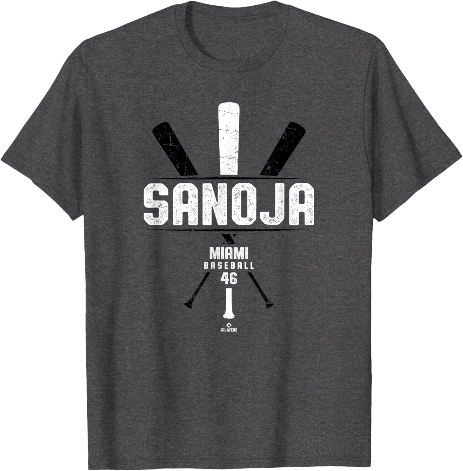 Vintage Baseball Bat Gameday T-Shirt for Miami Fans by Javier Sanoja - 4