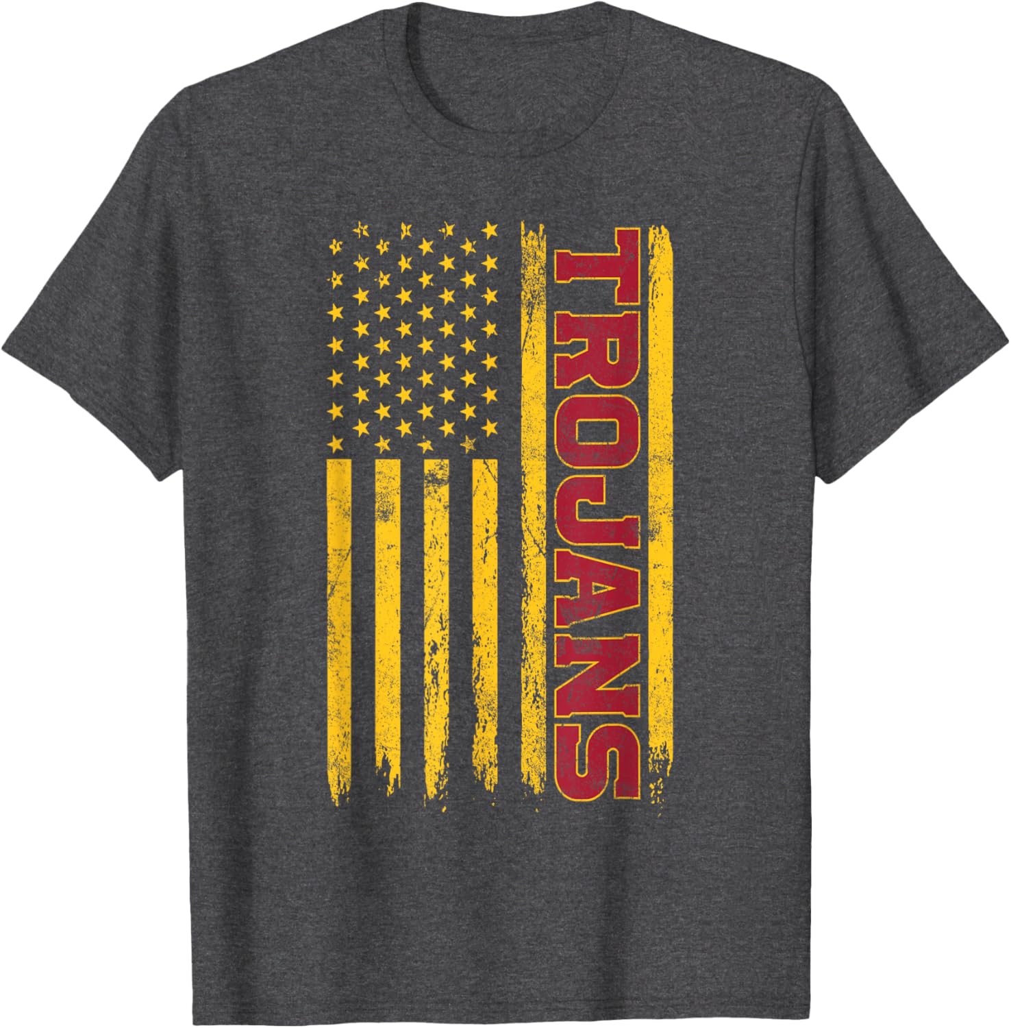 USC Trojans American Flag T-Shirt for Sports Fans and Outdoors Fun - 11