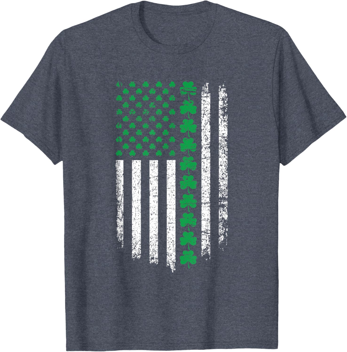 US American Flag Shamrock T-Shirt for St Patrick's Day Fun - 2