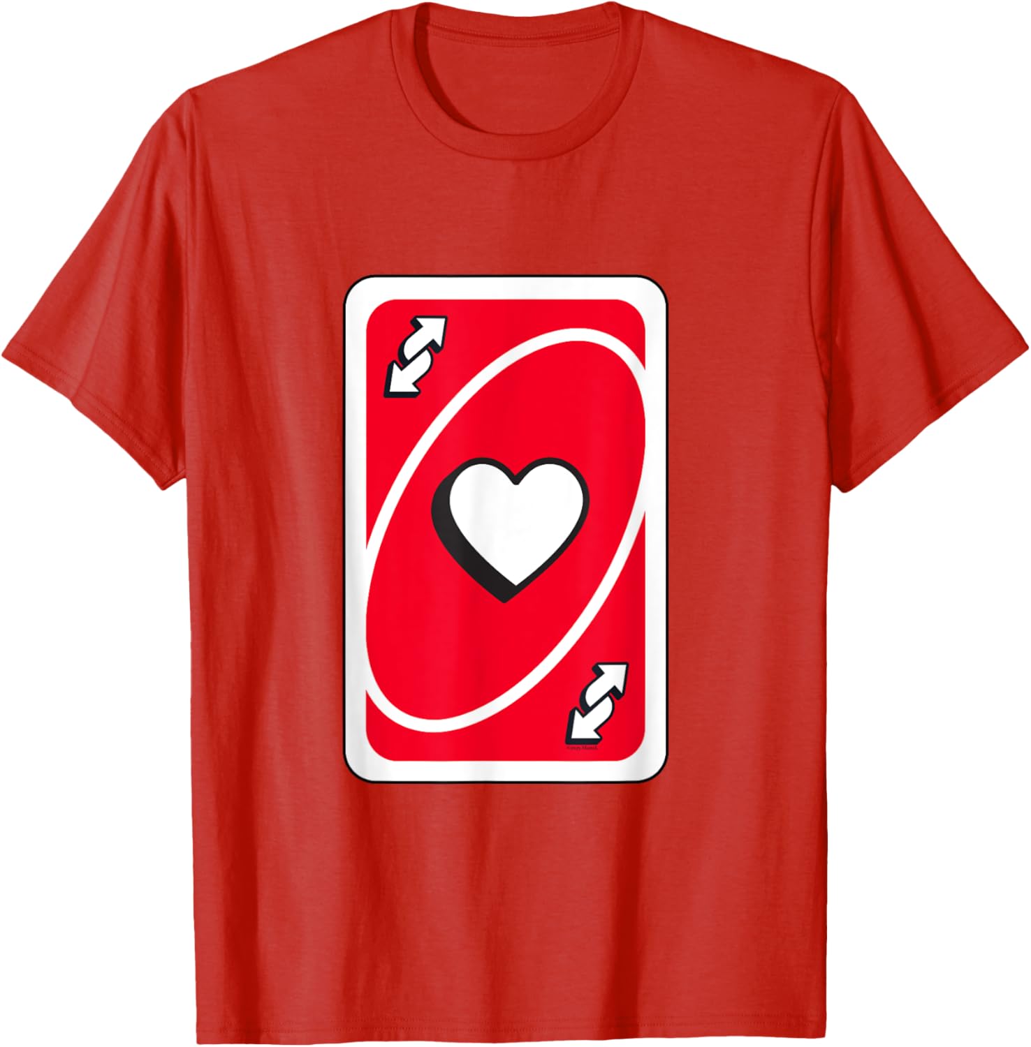 UNO Valentine's Day Red Reverse Card T-Shirt for Fun Celebrations - 5