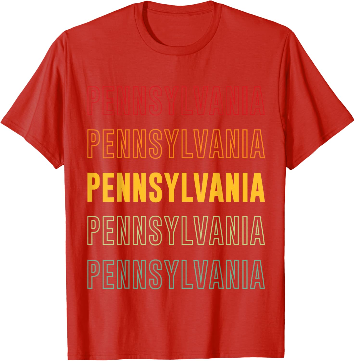 Vibrant Pennsylvania Rainbow T-Shirt for Stylish Comfort and Fun Fashion - 5