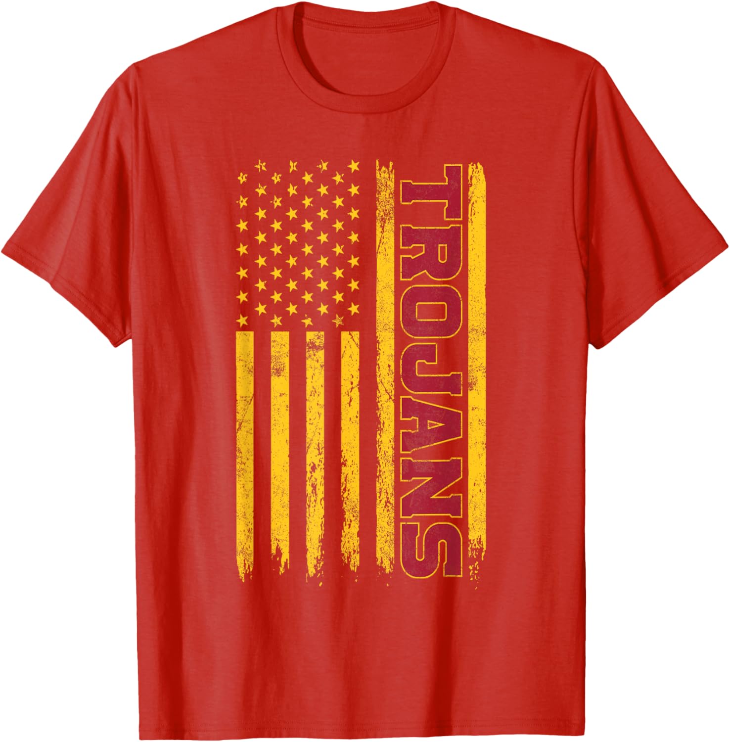 USC Trojans American Flag T-Shirt for Sports Fans and Outdoors Fun - 13