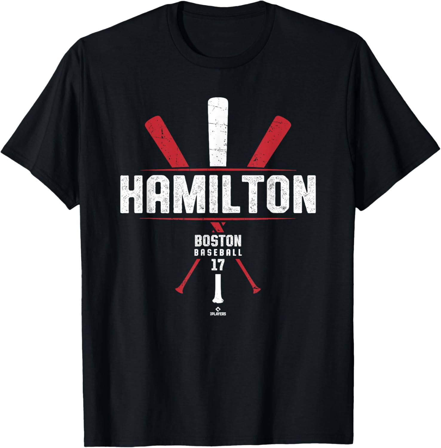 Vintage Baseball Bat Gameday T-Shirt for David Hamilton Boston Fans - 3