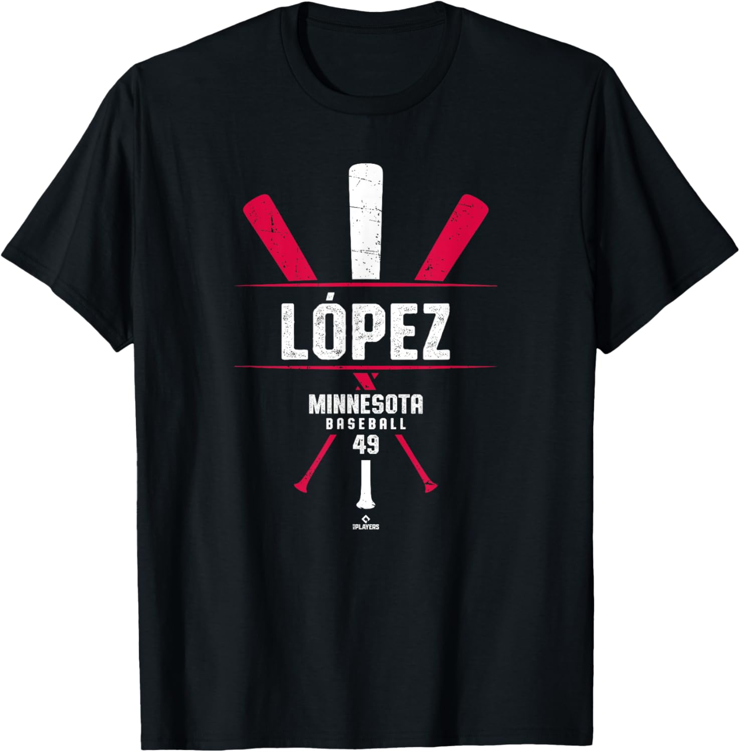 Vintage Baseball Bat Gameday Pablo Lopez Minnesota Baseball T-Shirt - 2