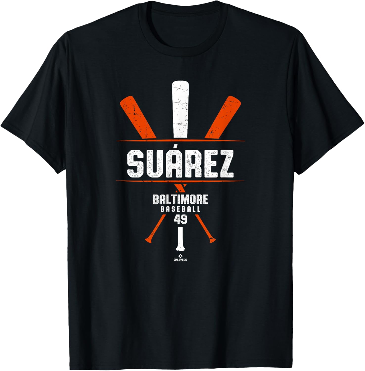 Vintage Baltimore T-Shirt featuring Albert Suarez Baseball Bat Design - 1