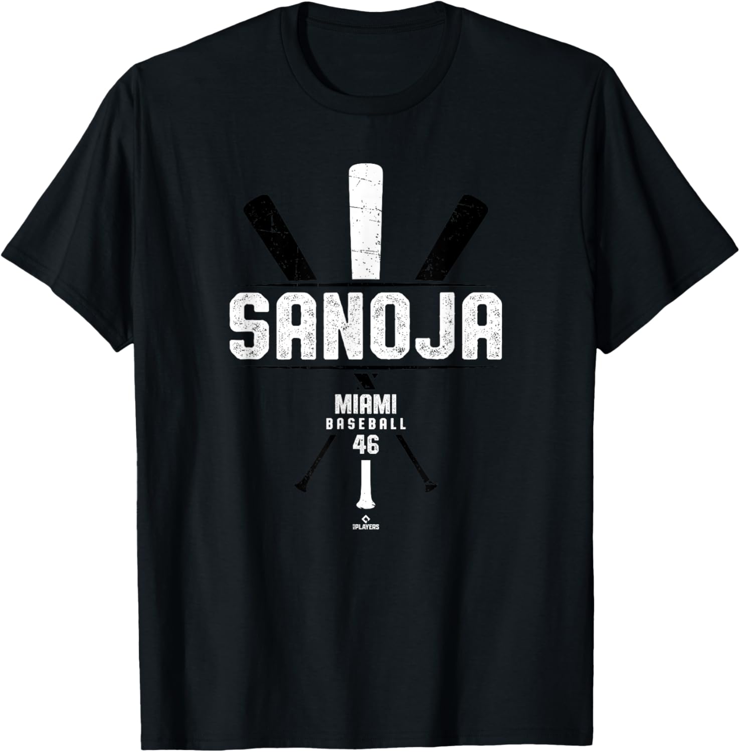 Vintage Baseball Bat Gameday T-Shirt for Miami Fans by Javier Sanoja - 1