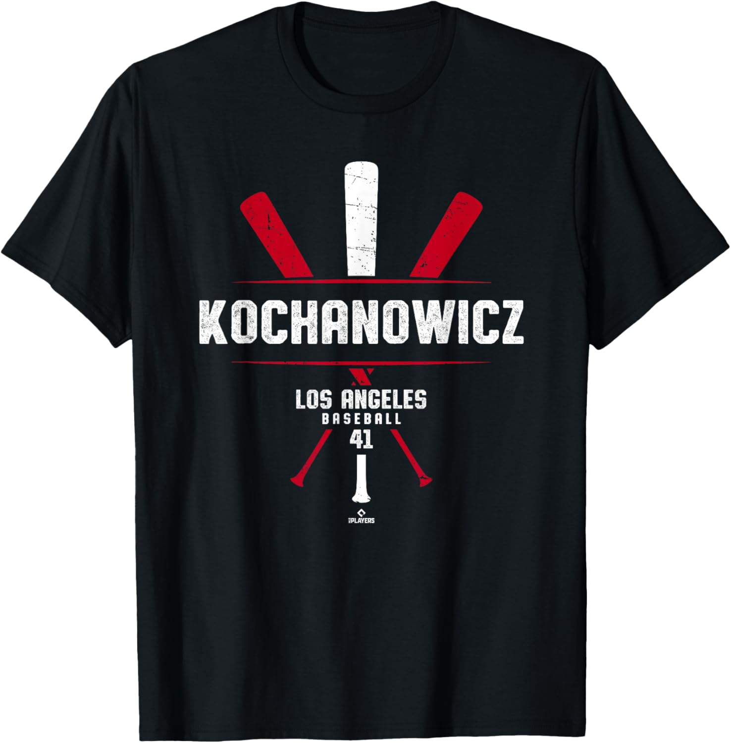 Vintage Baseball Bat Gameday Jack Kochanowicz Los Angeles T-Shirt - 4