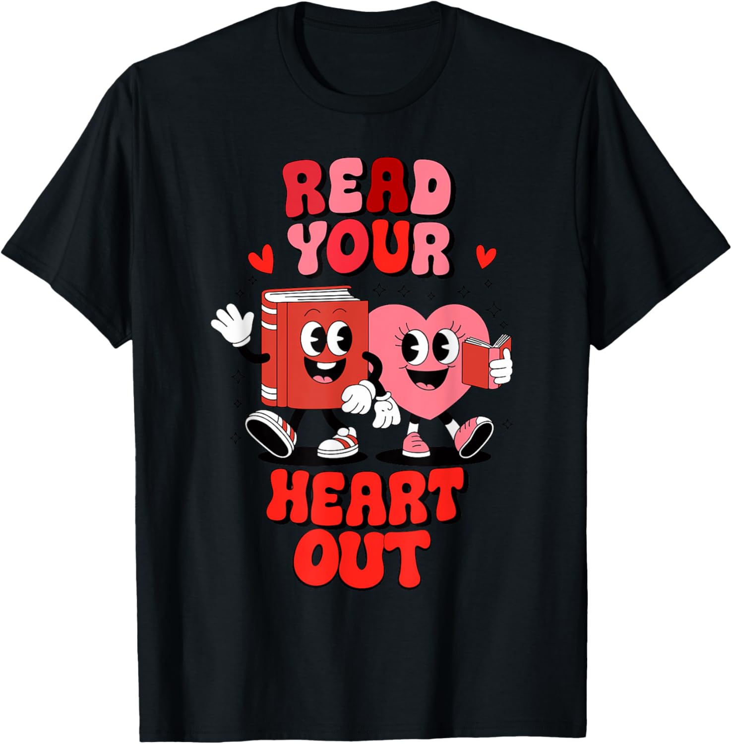 Valentine's Day Bookworm Librarian T-Shirt for Book Lovers - 4