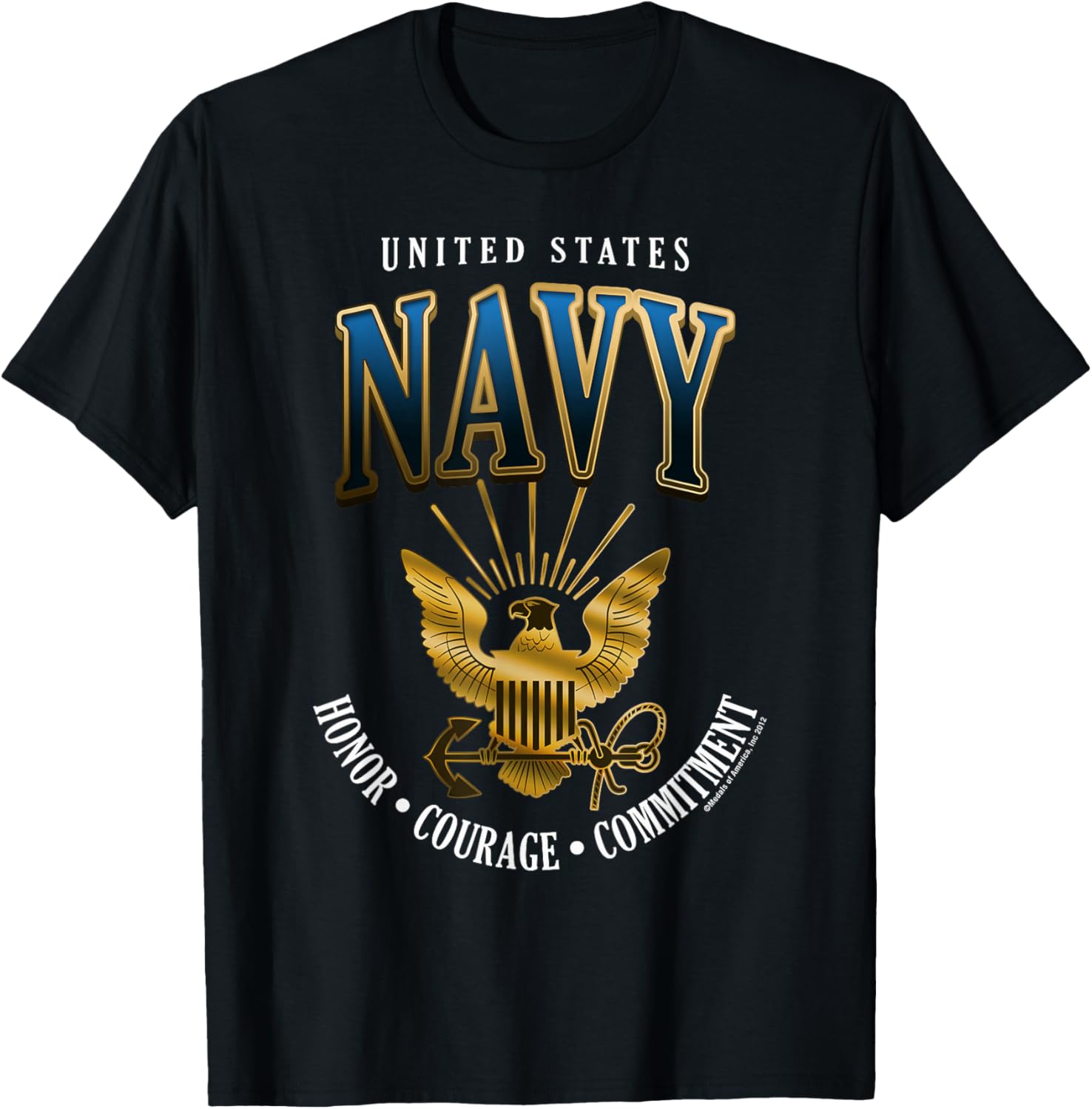 United States Navy Honor Courage Commitment T-Shirt for Proud Fans - 11