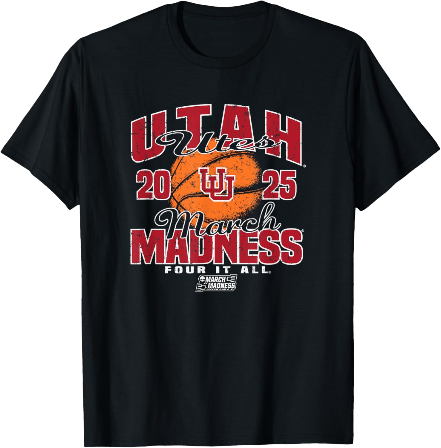 Utah Utes March Madness 2025 Women's Vintage Basketball T-Shirt - 1