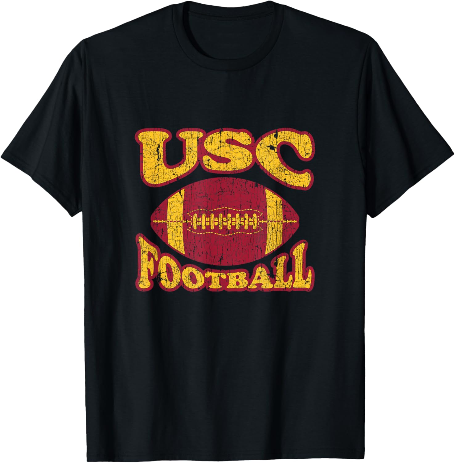 USC Trojans Distressed Retro Style Football T-Shirt for Fans - 8