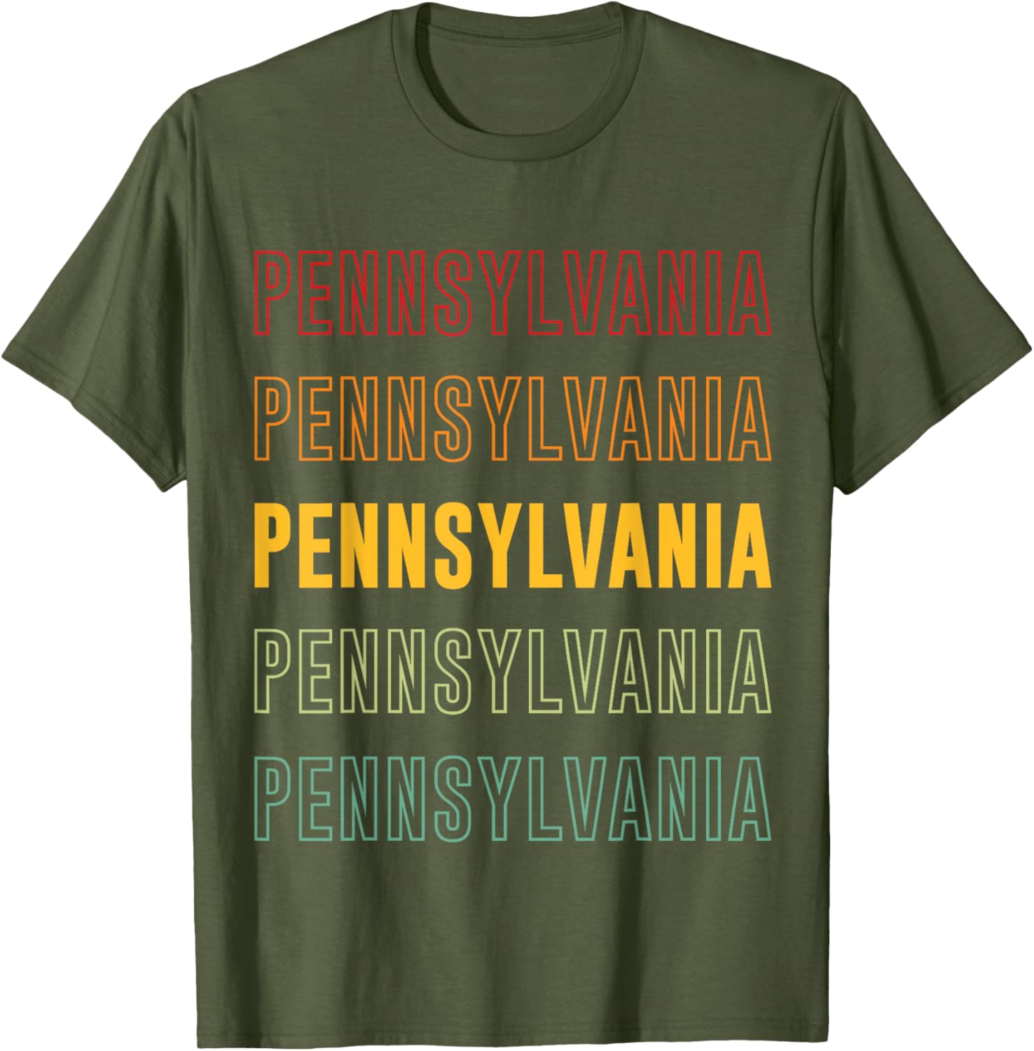 Vibrant Pennsylvania Rainbow T-Shirt for Stylish Comfort and Fun Fashion - 22