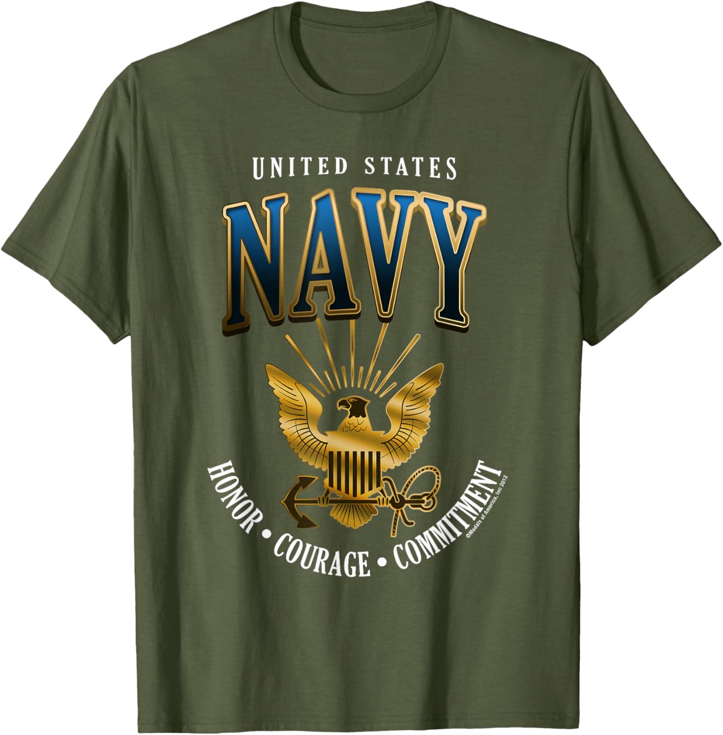 United States Navy Honor Courage Commitment T-Shirt for Proud Fans - 8