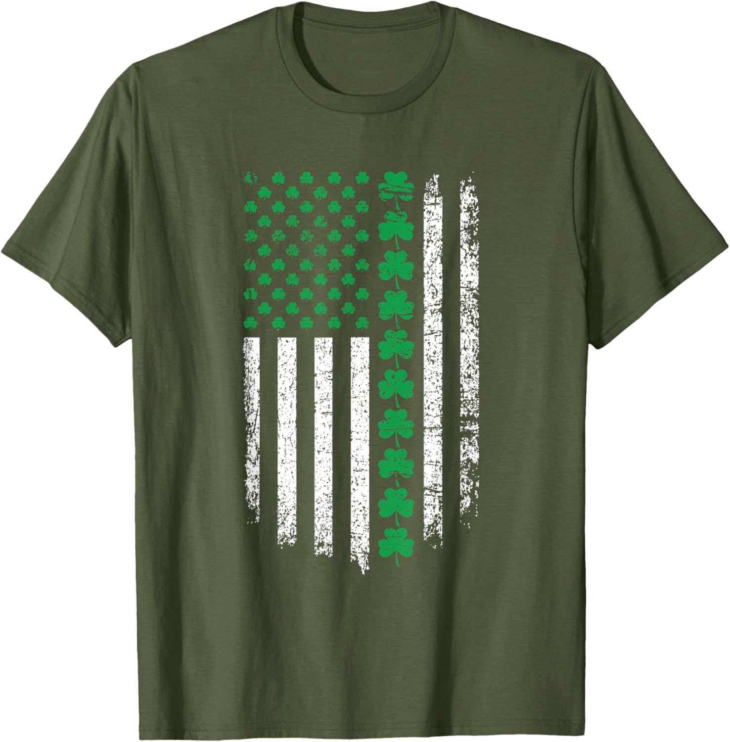 US American Flag Shamrock T-Shirt for St Patrick's Day Fun - 8