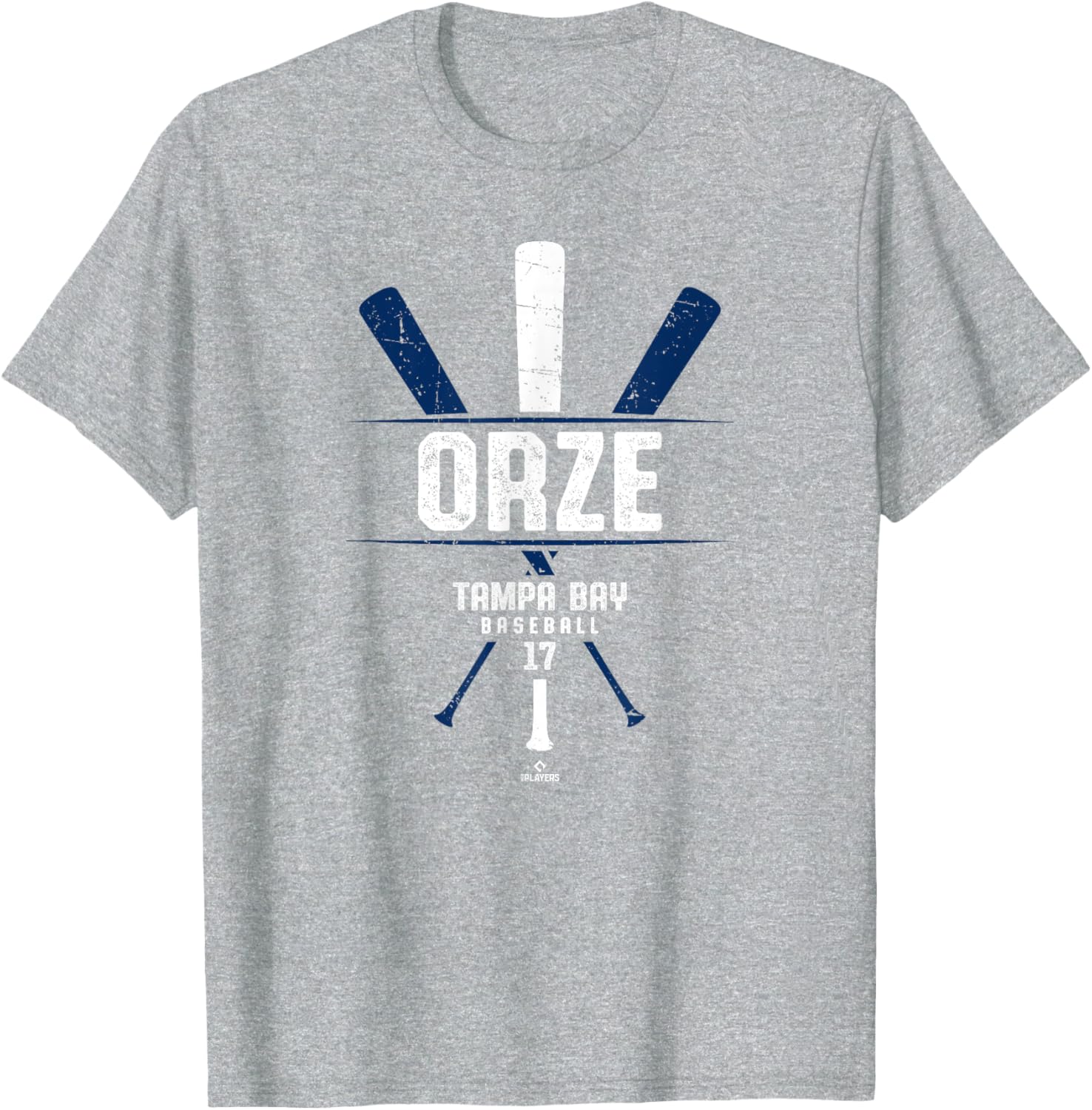 Vintage Baseball Bat Gameday T-Shirt for Eric Orze Tampa Bay Fans - 1