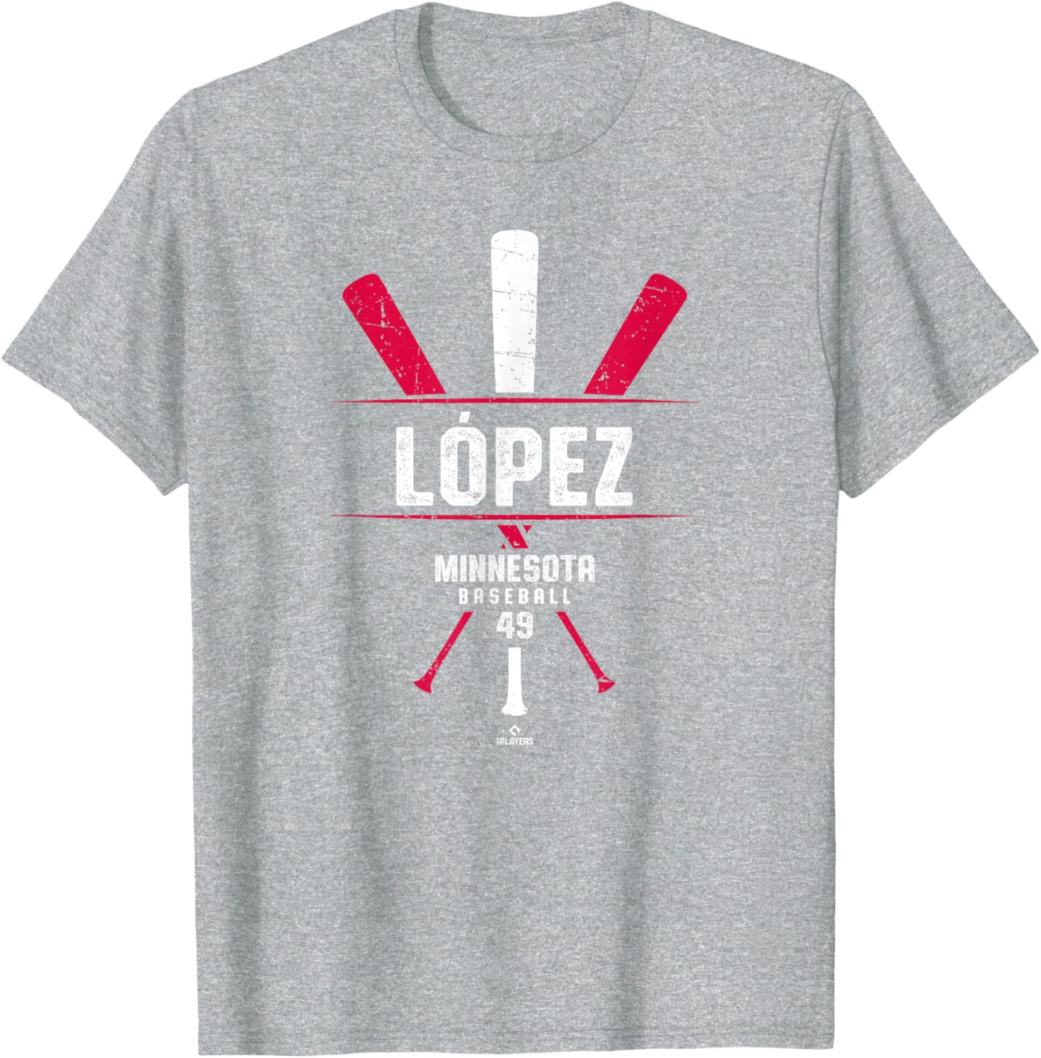 Vintage Baseball Bat Gameday Pablo Lopez Minnesota Baseball T-Shirt - 1