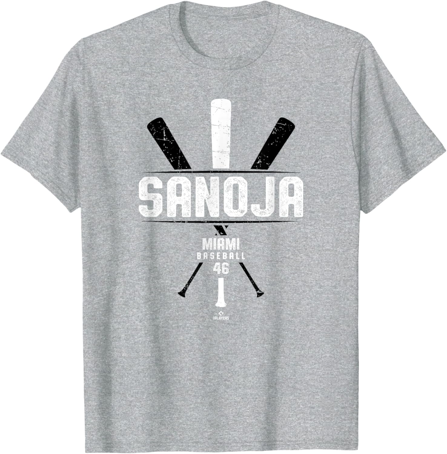 Vintage Baseball Bat Gameday T-Shirt for Miami Fans by Javier Sanoja - 3
