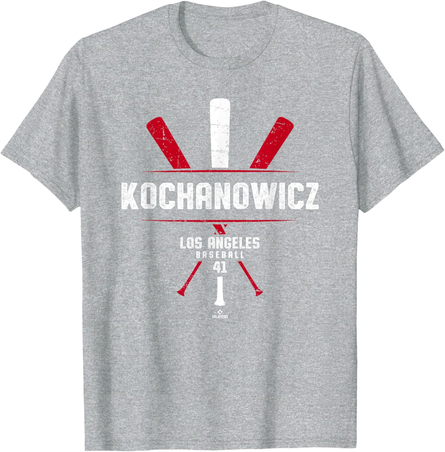 Vintage Baseball Bat Gameday Jack Kochanowicz Los Angeles T-Shirt - 1