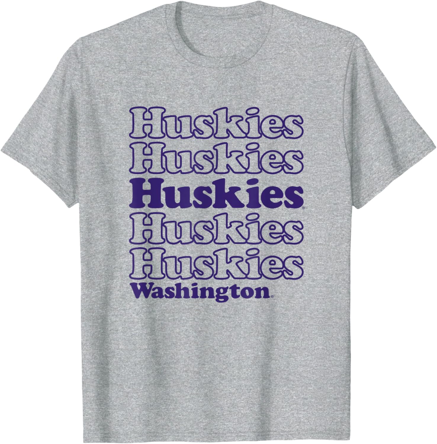 University of Washington Huskies Stacked Spirit T-Shirt for Fans - 2