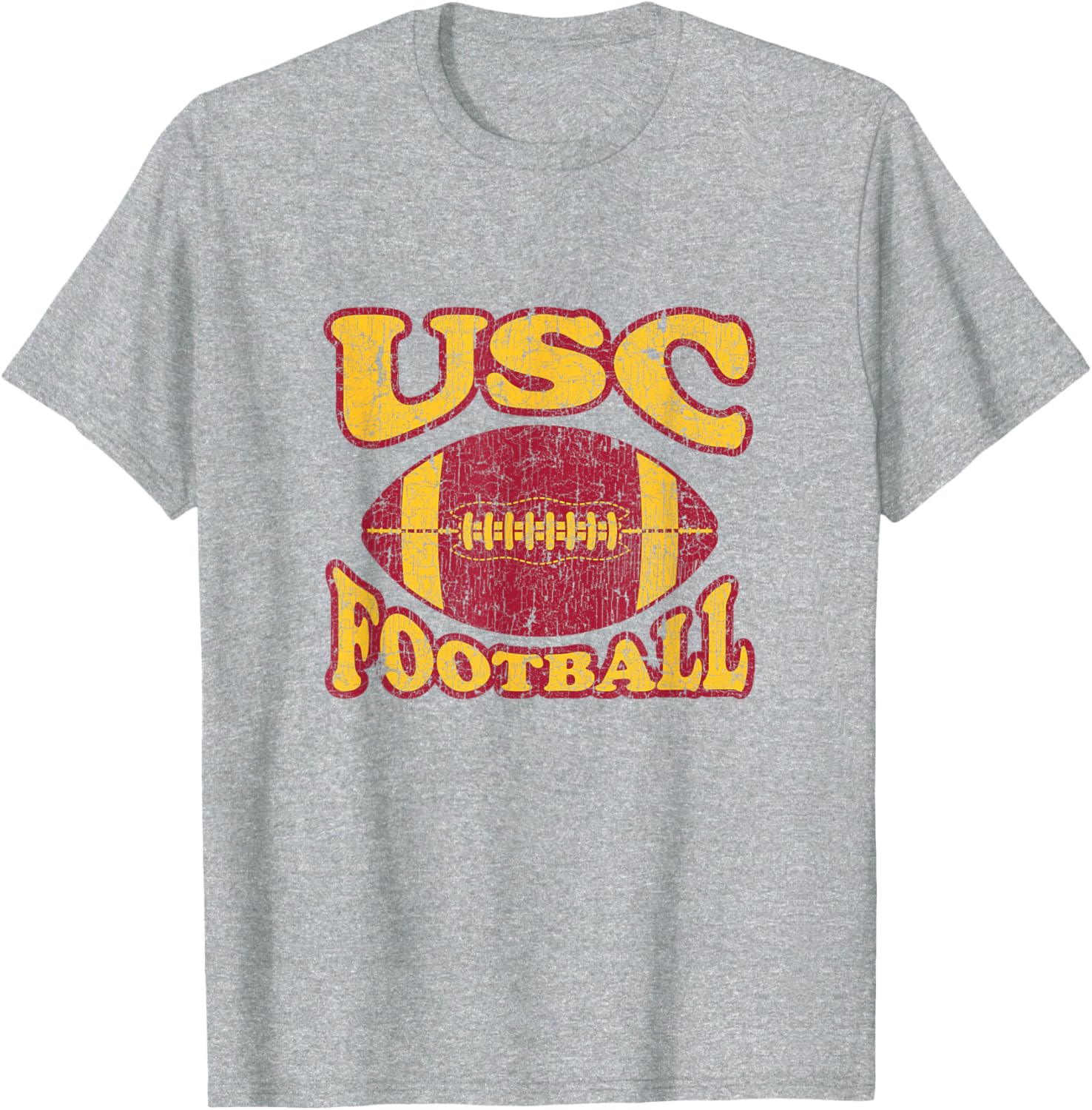 USC Trojans Distressed Retro Style Football T-Shirt for Fans - 10