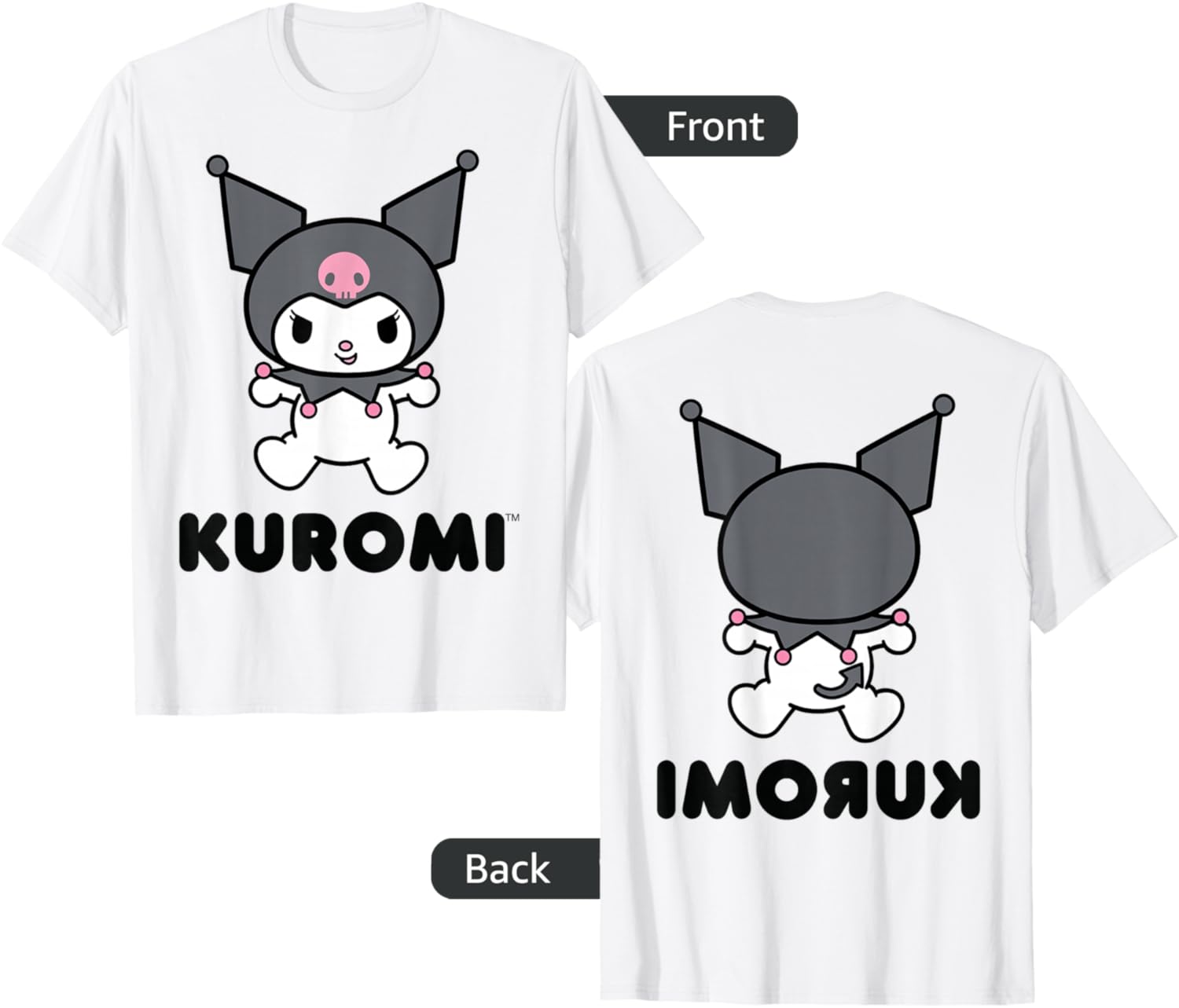 Sanrio Kuromi Character Grey T-Shirt for Cute and Stylish Outfits - 10