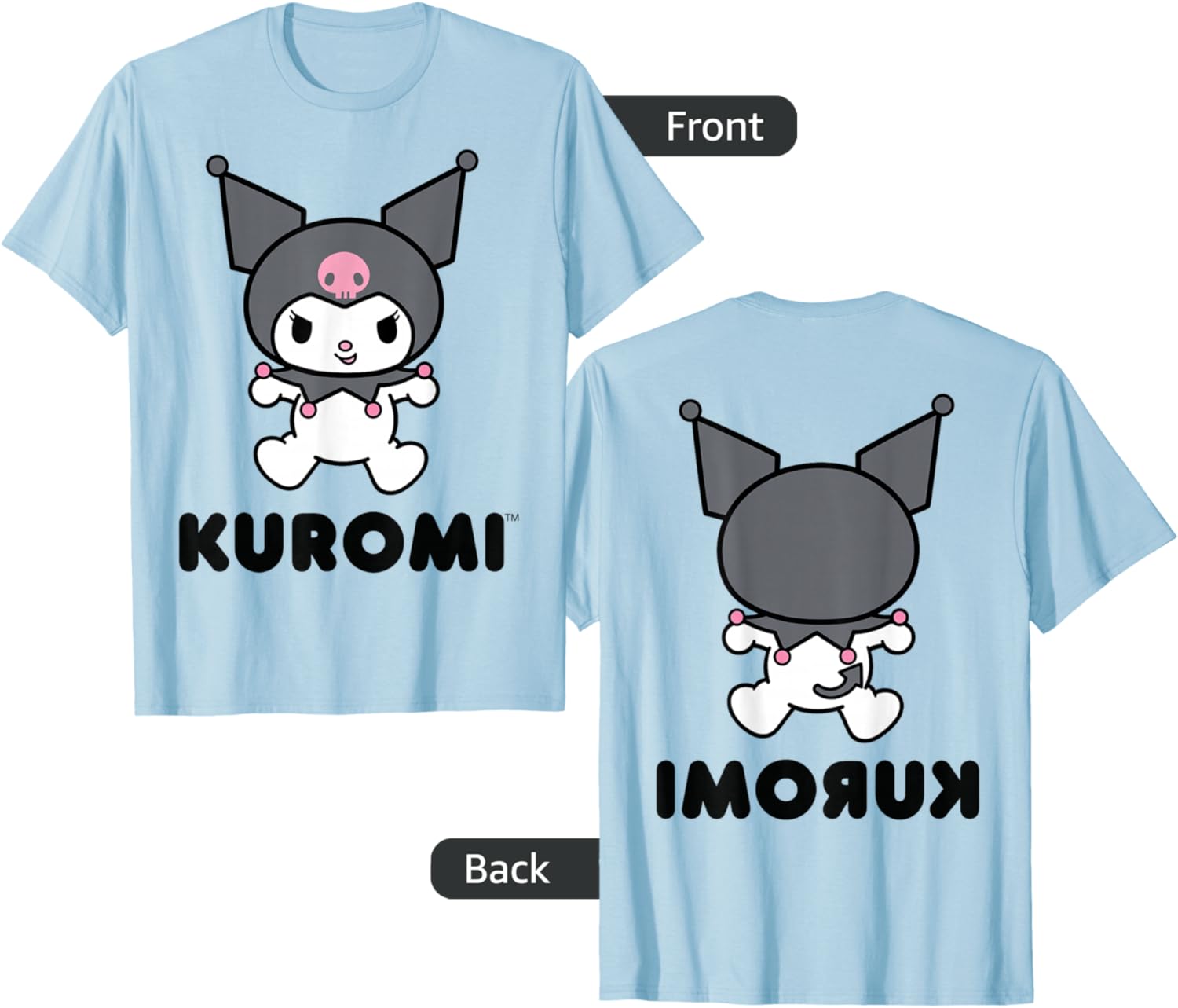 Sanrio Kuromi Character Grey T-Shirt for Cute and Stylish Outfits - 6