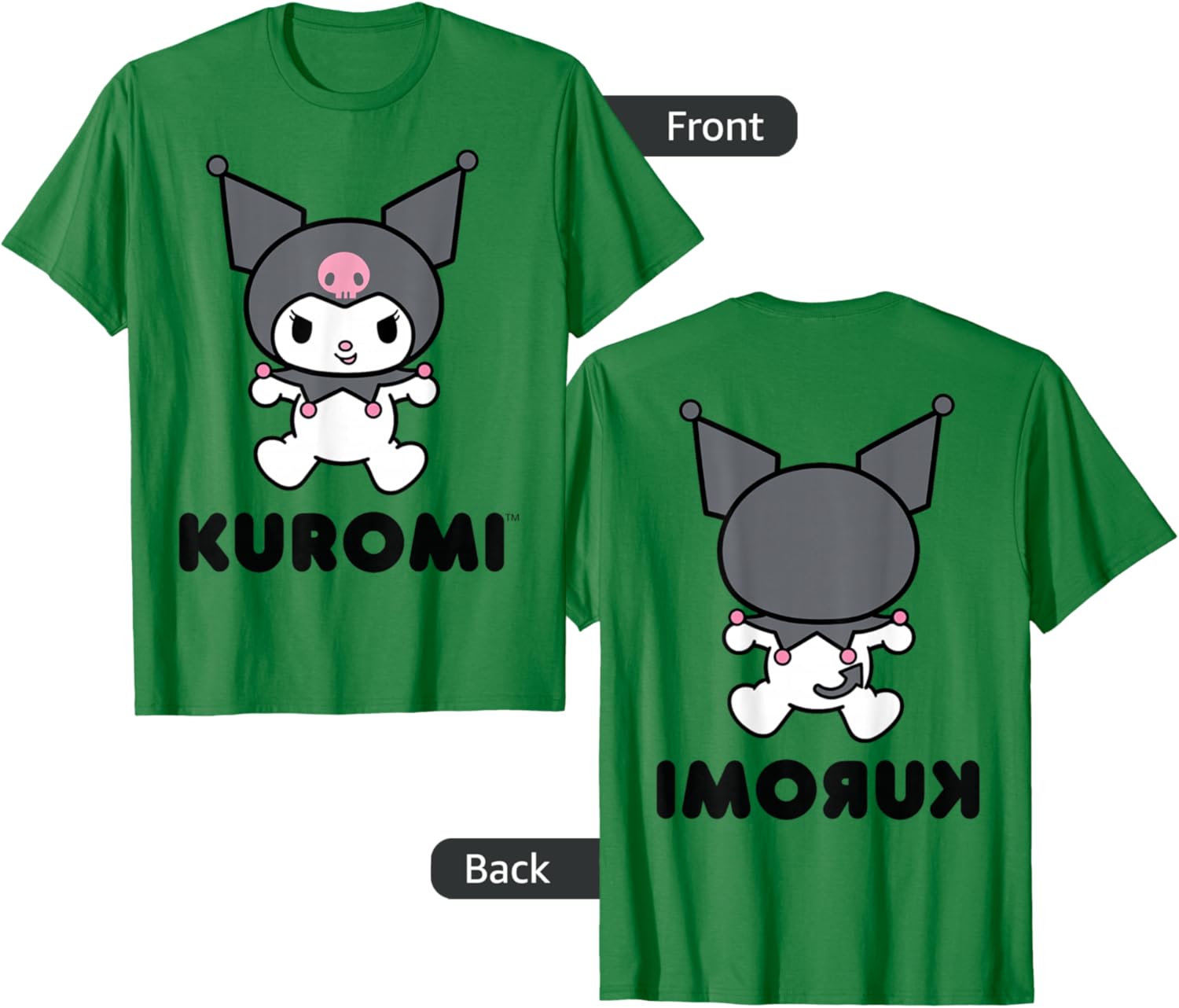 Sanrio Kuromi Character Grey T-Shirt for Cute and Stylish Outfits - 1