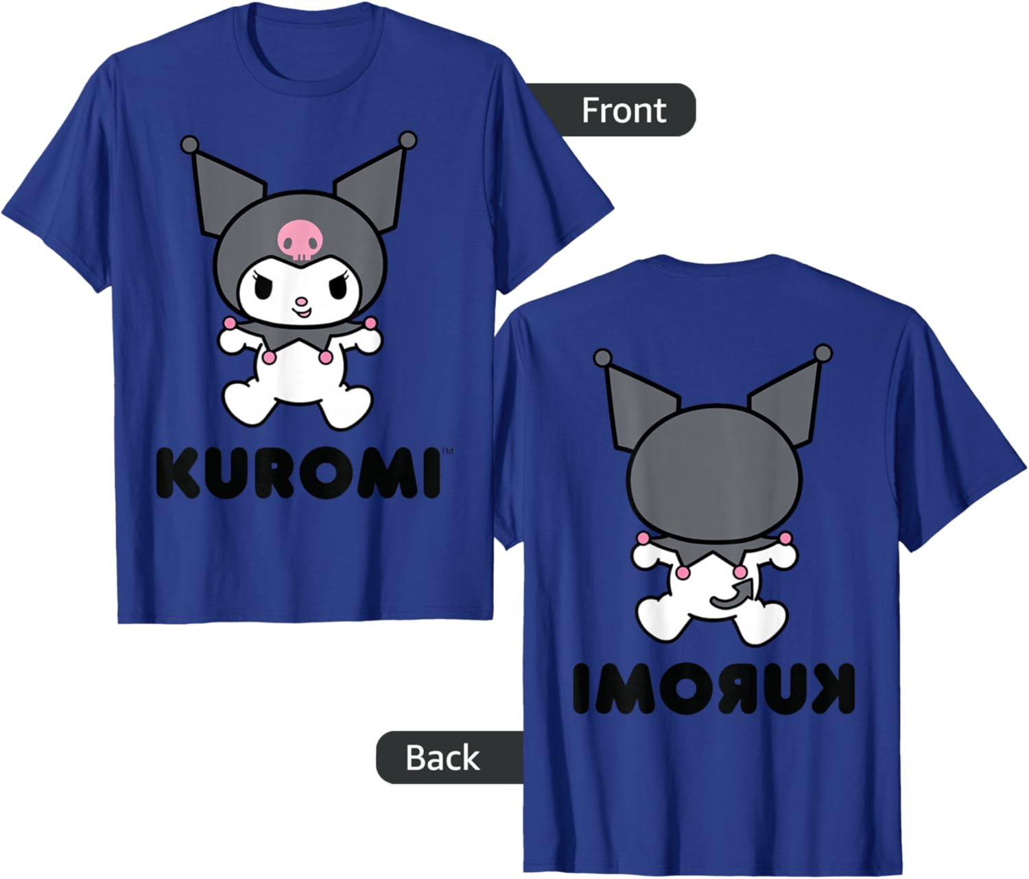 Sanrio Kuromi Character Grey T-Shirt for Cute and Stylish Outfits - 8