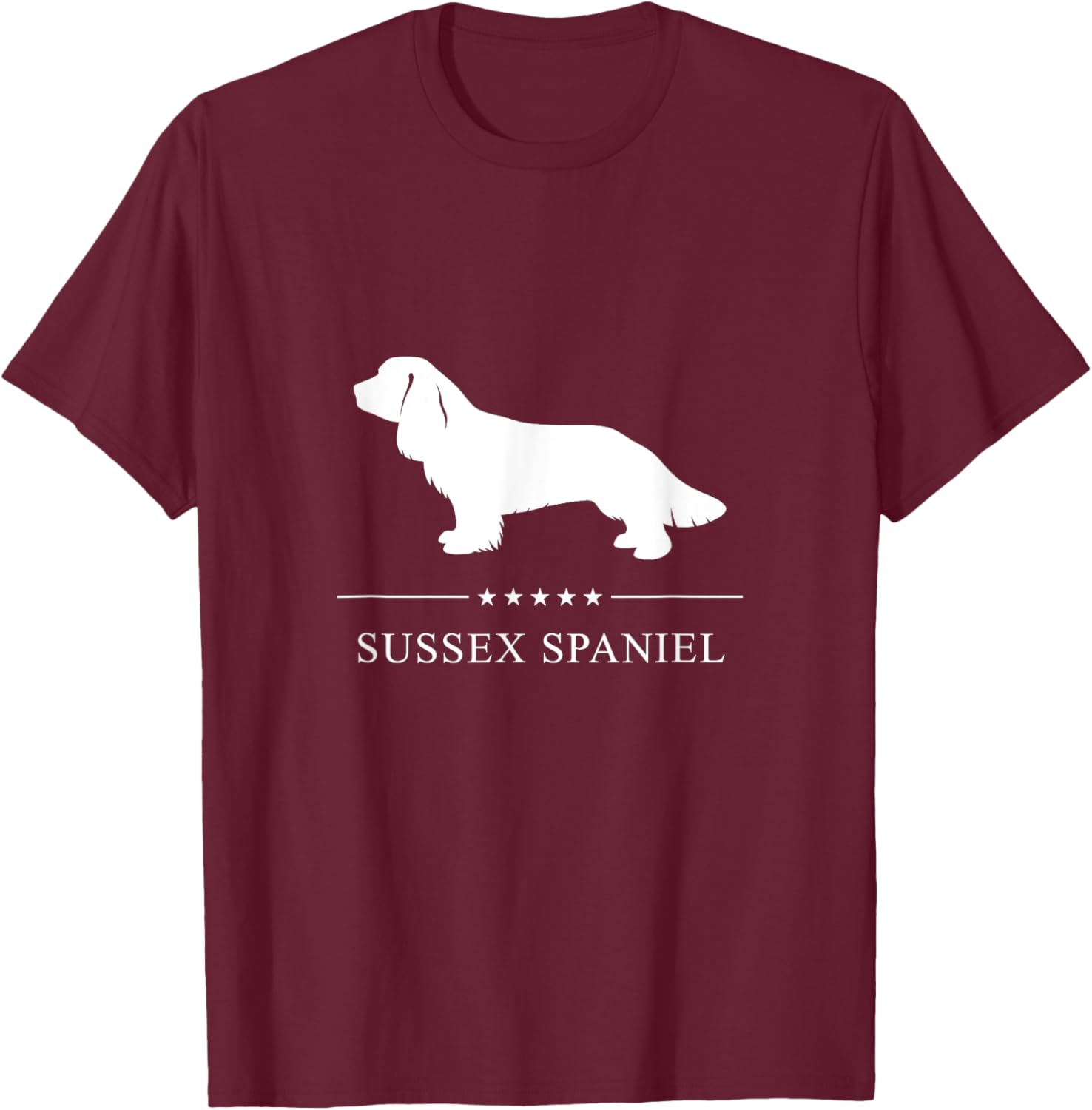 Stylish Sussex Spaniel Silhouette T-Shirt for Dog Lovers - Unisex Design - 13