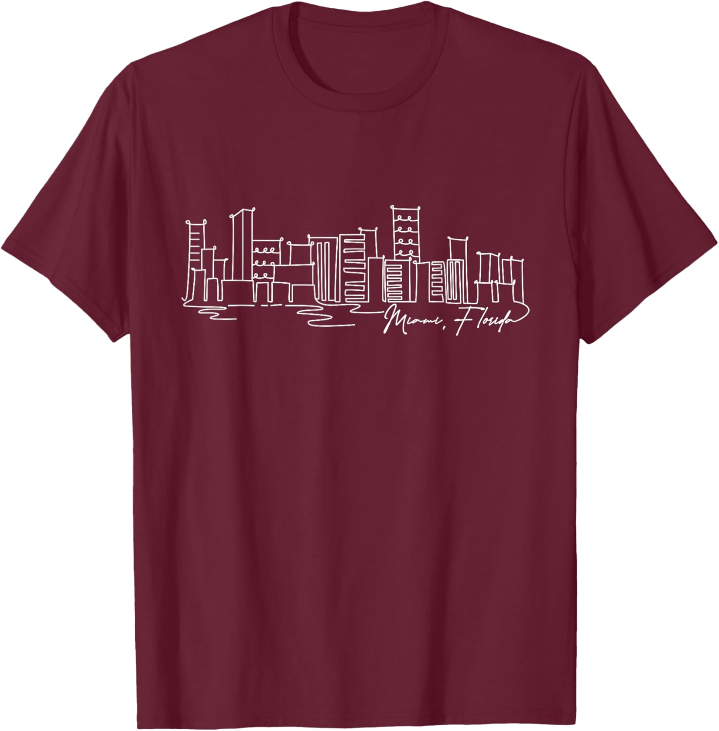 Signature Miami City Skyline T-Shirt Florida Souvenir Gift for Everyone - 6