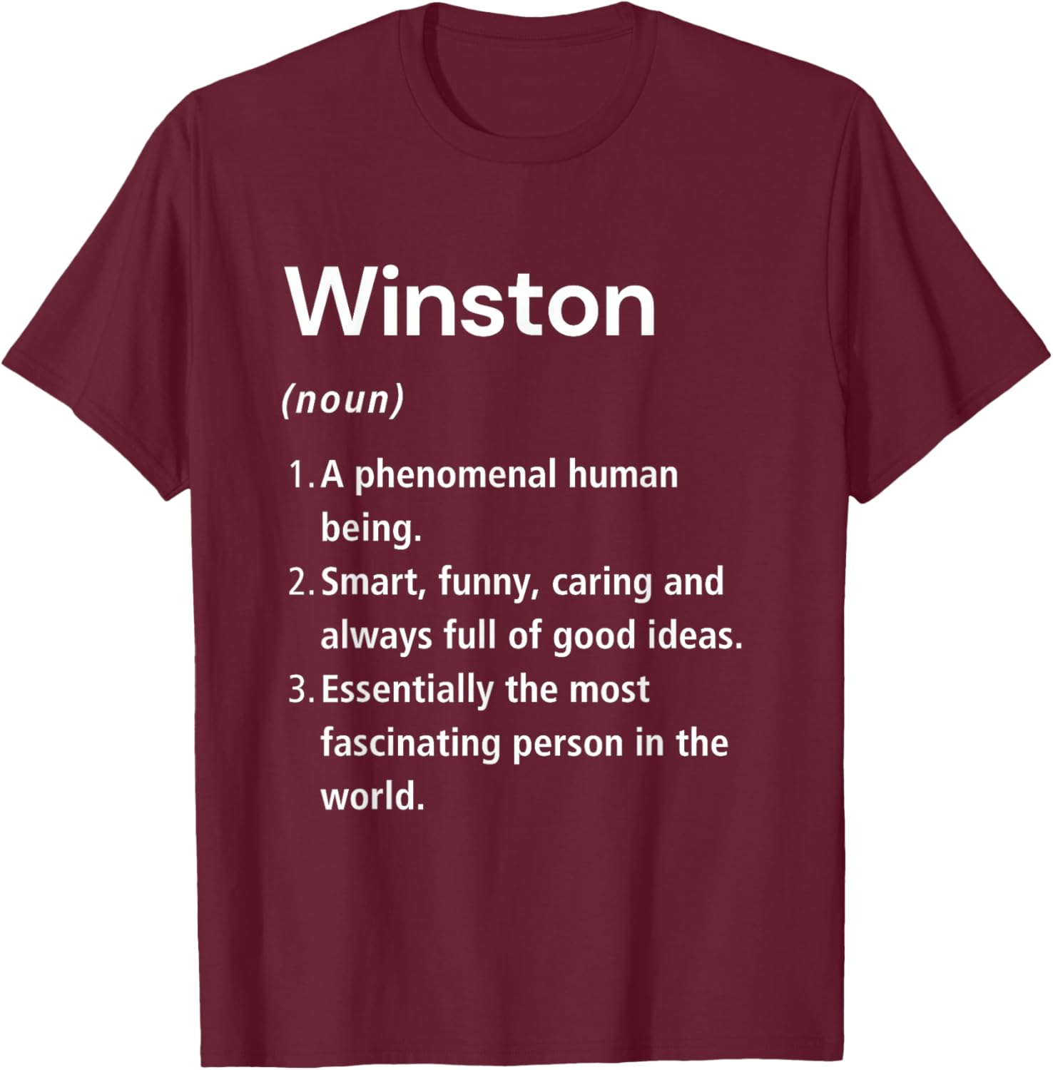 Winston Name Definition Funny Dictionary T-Shirt for Humorous Style - 2