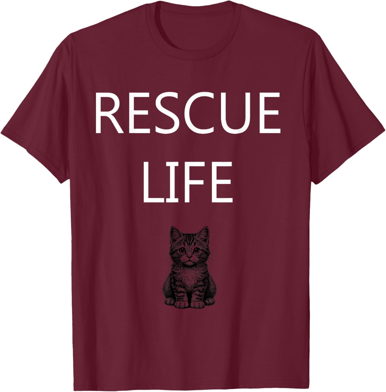 Rescue Life Kitten Animal Welfare T-Shirt for Cat Lovers and Advocates - 20