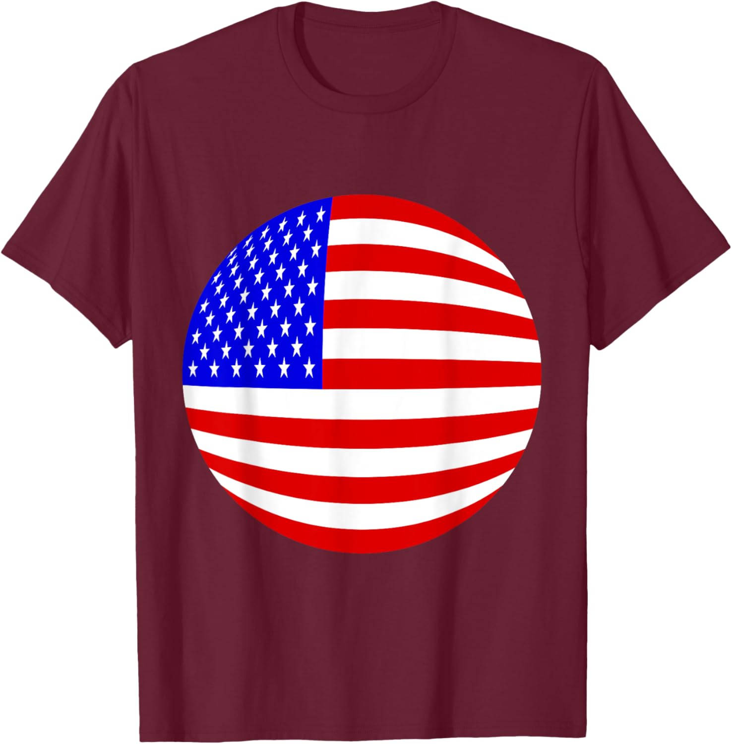 Patriotic American Flag T-Shirt with Stars and Stripes in Red and Blue - 21