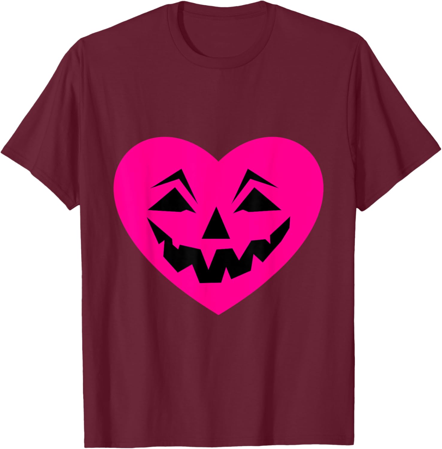 Pink Halloween Heart Goth T-Shirt for Creepy Ominous Valentine Style - 17