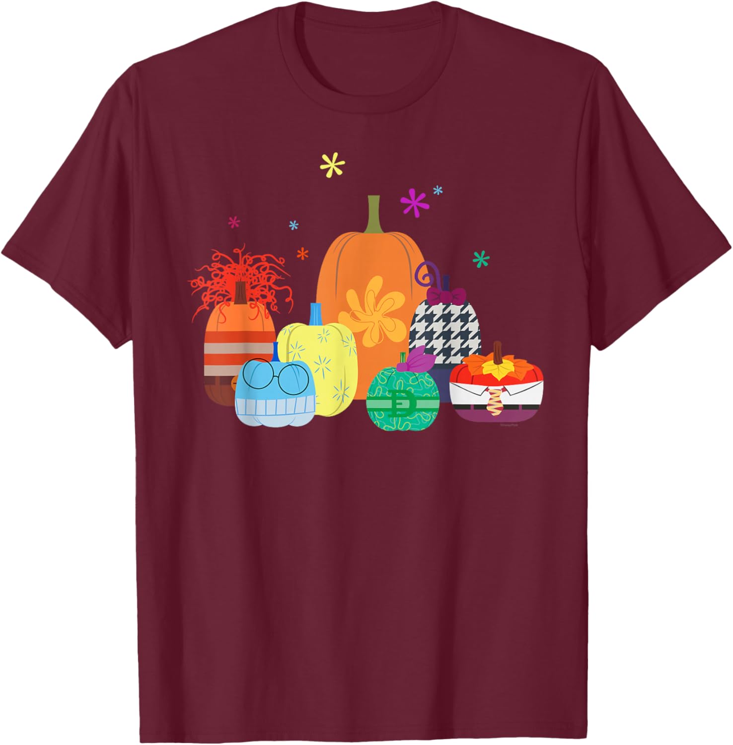 Disney Pixar Inside Out 2 Halloween Pumpkin Group T-Shirt for Fun Celebrations - 17
