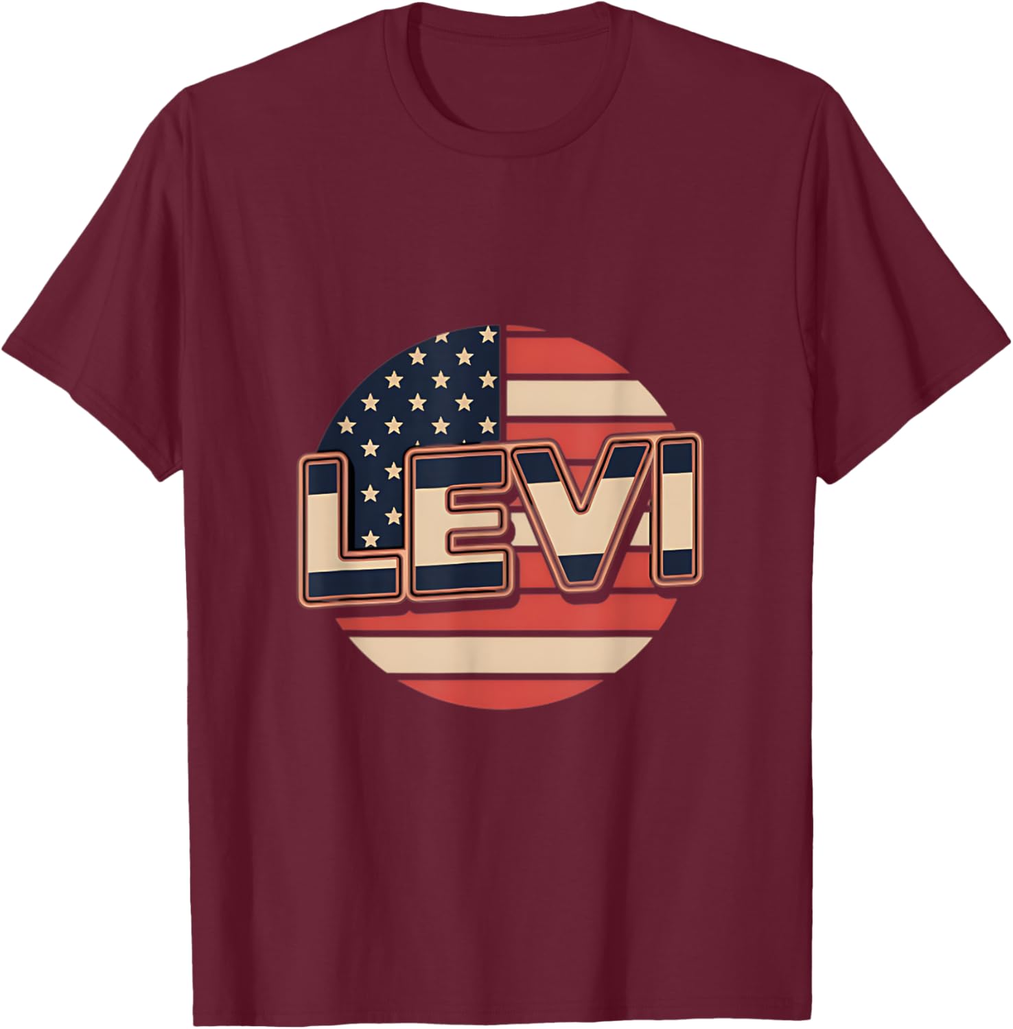Personalized LEVI USA Flag Patriot T-Shirt for Proud Americans - 9