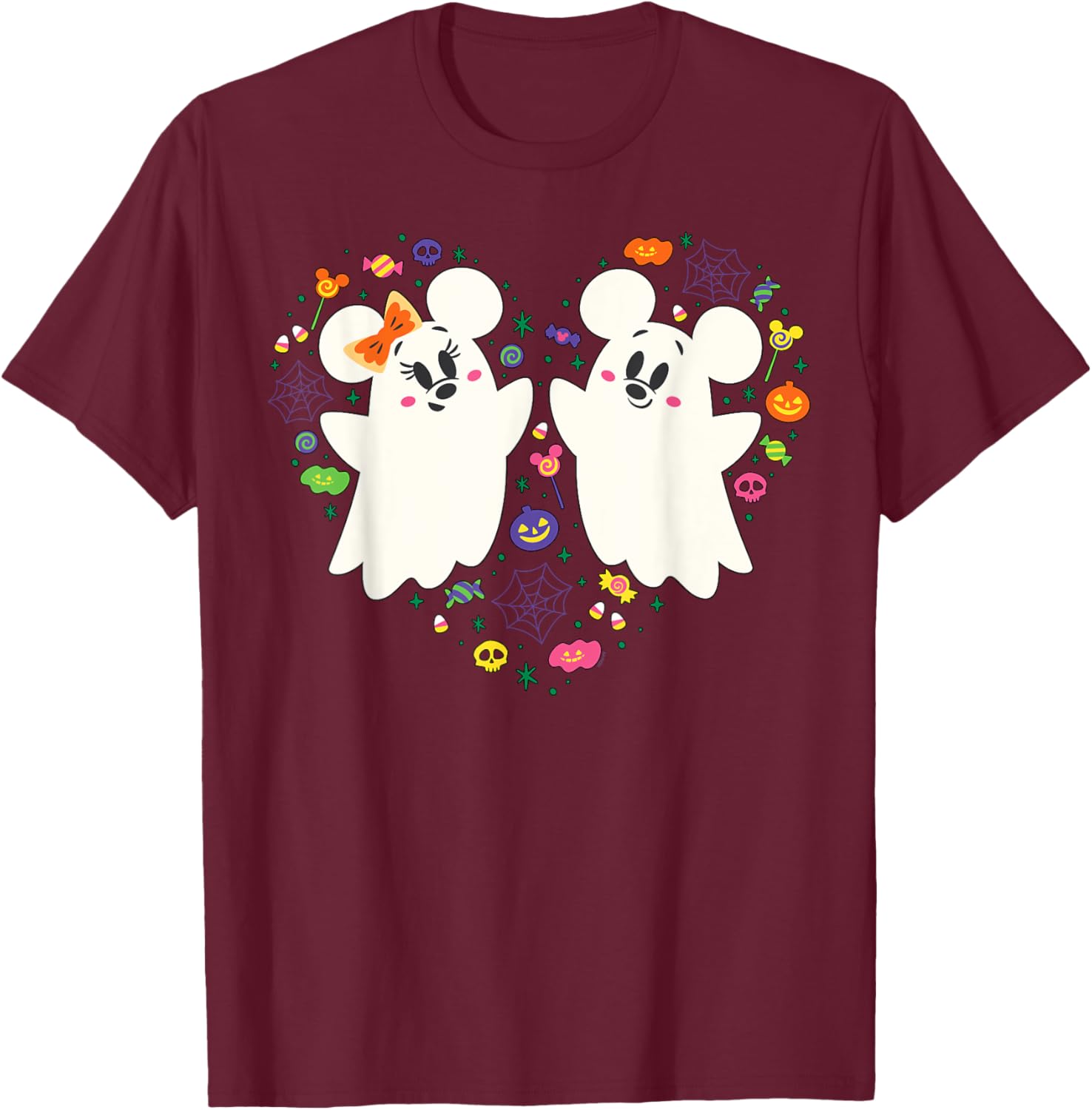 Disney Mickey and Minnie Ghosts Halloween Heart T-Shirt for Kids - 14
