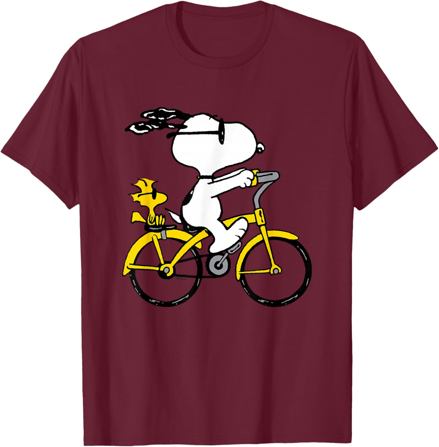 Snoopy and Woodstock Bike Ride T-Shirt for Fun Casual Outfits - 10