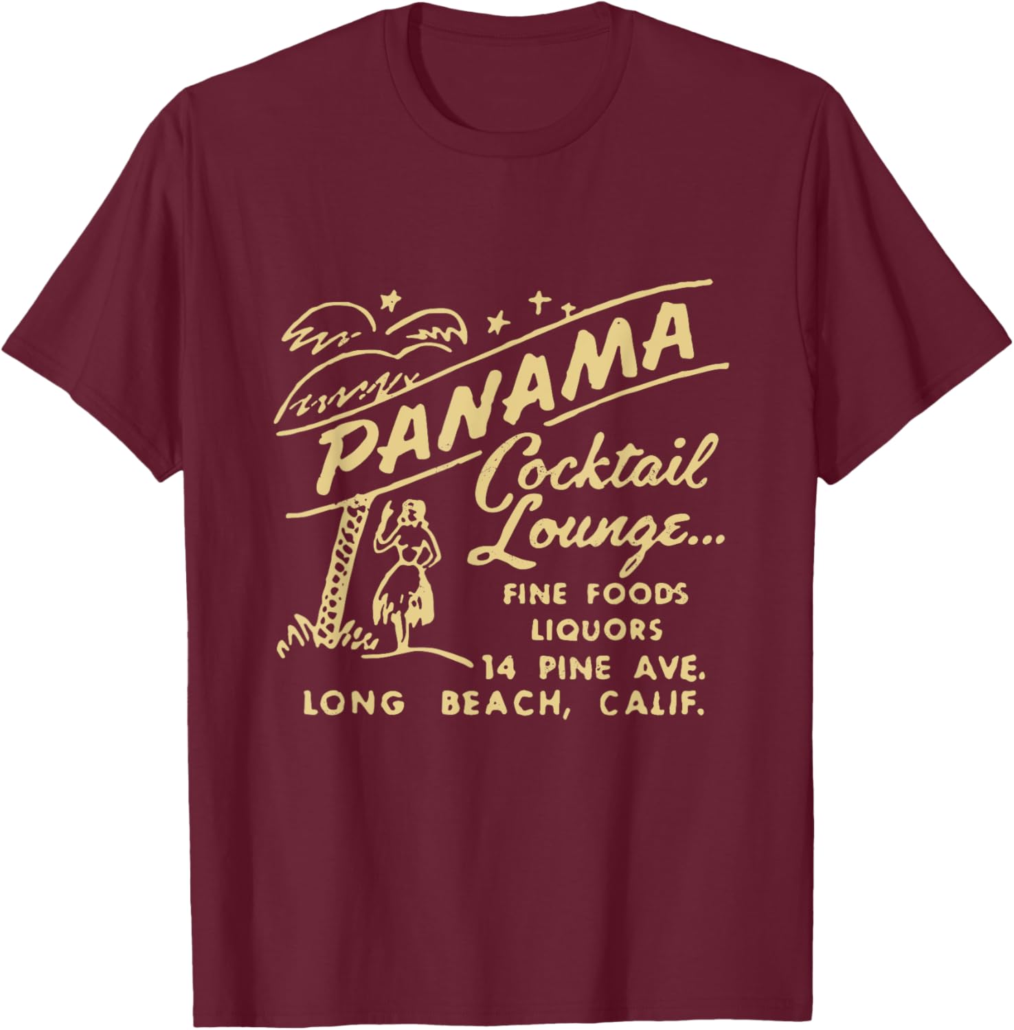 Panama Cocktail Lounge Unisex T-Shirt for Men and Women in Long Beach CA - 5