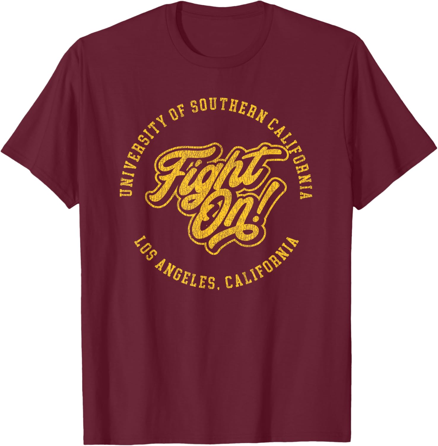 USC Fight On Vintage Script T-Shirt for Sports Fans and Alumni - 5