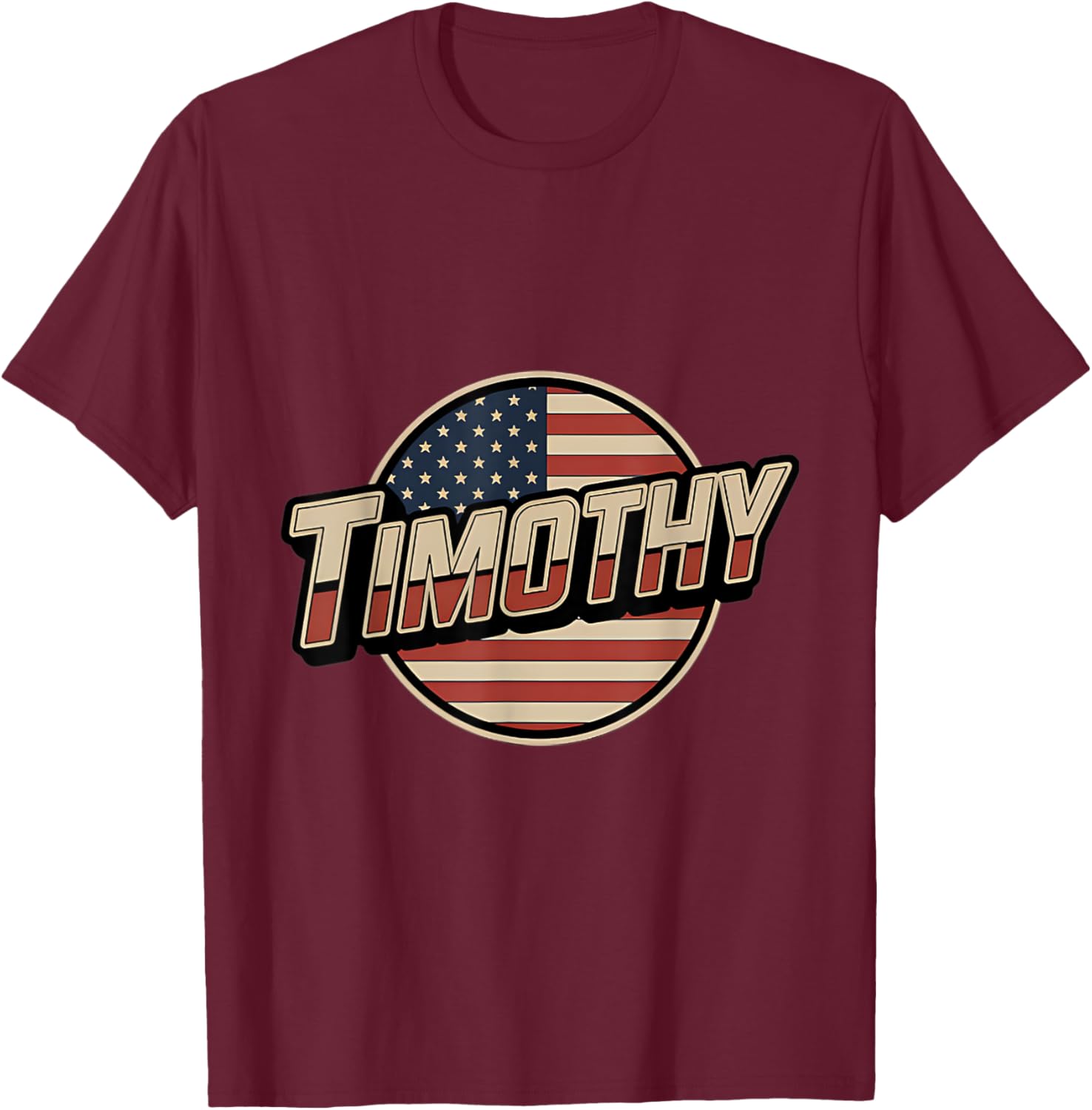 Personalized TIMOTHY USA Flag T-Shirt for Patriotic Americans - 17