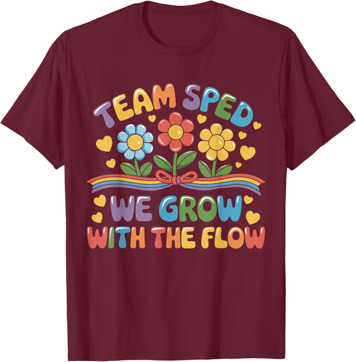 Team SPED We Grow With The Flow Special Ed Teacher T-Shirt for Educators - 5