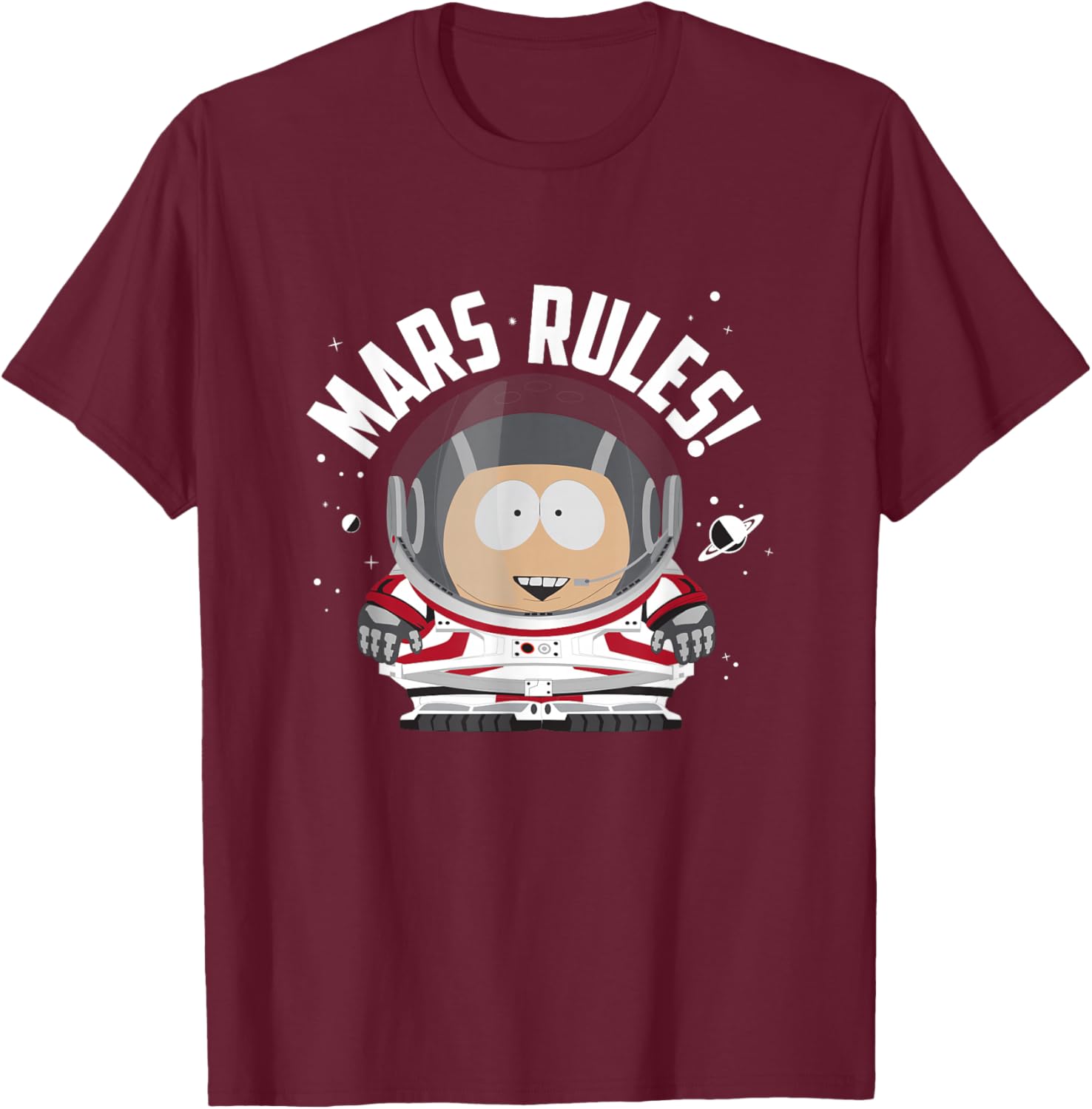 South Park Cartman Astronaut Mars Rules T-Shirt for Fun Casual Wear - 5