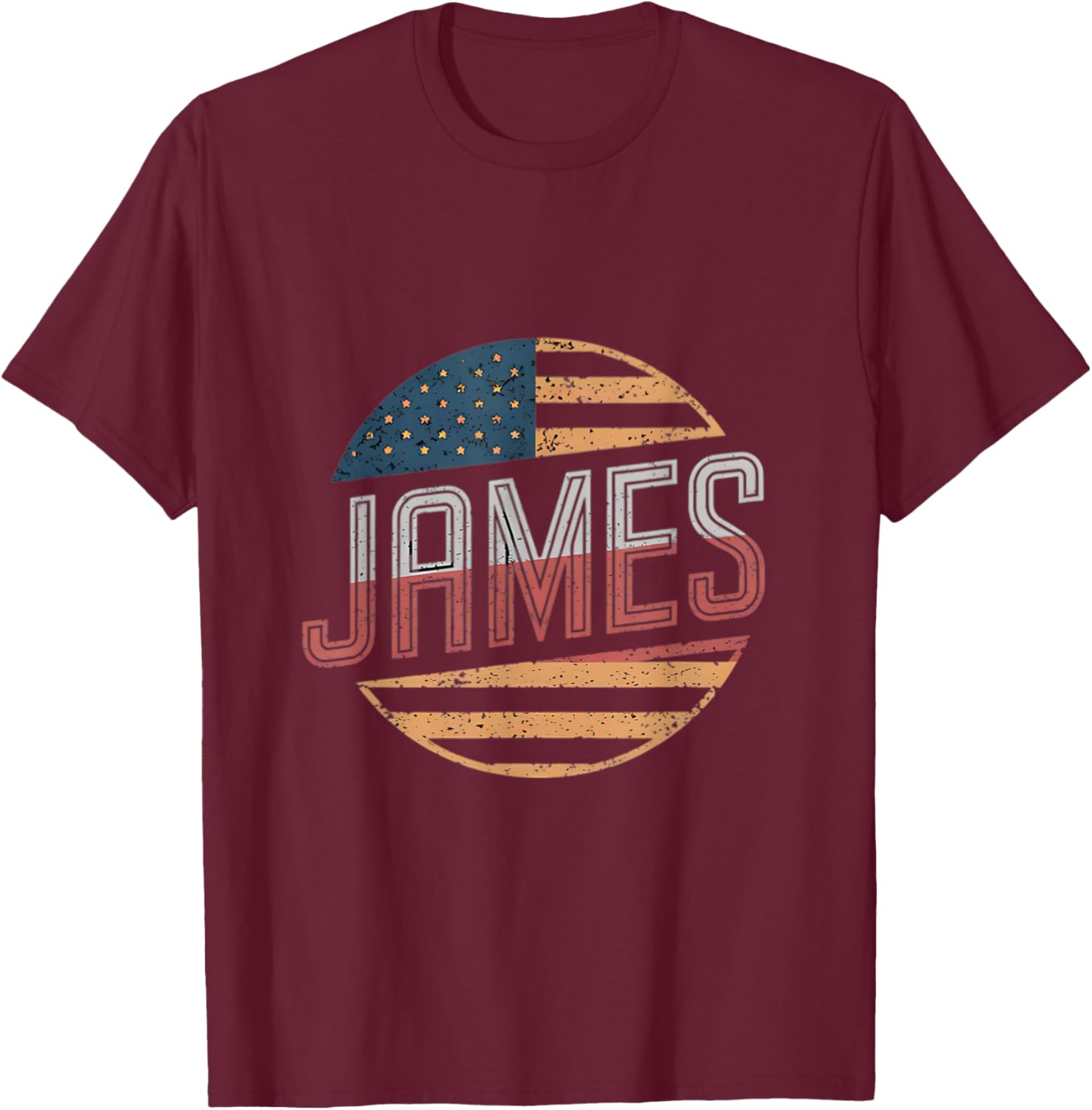 Personalized JAMES USA Flag T-Shirt for Patriotic Style and Comfort - 11