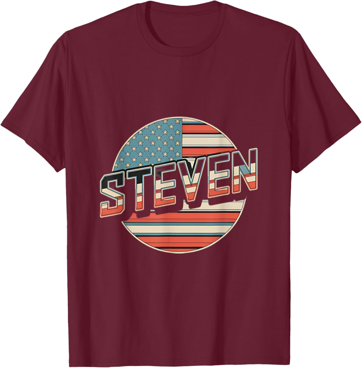 Personalized STEVEN USA Flag T-Shirt for Patriots - Perfect for Any Occasion - 2