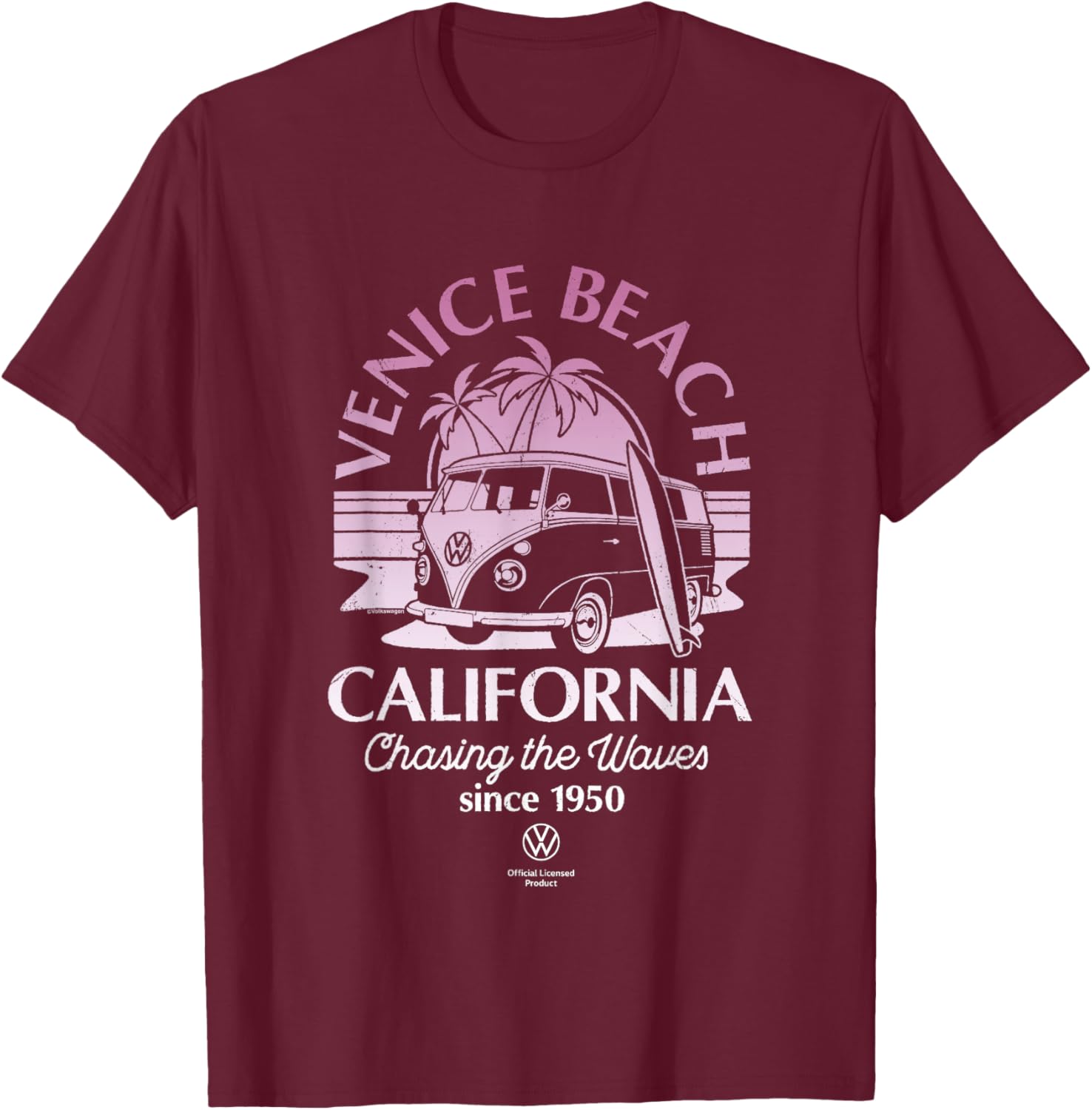 Type 2 T1 Campervan Venice Beach California T-Shirt for Adventure Lovers - 6