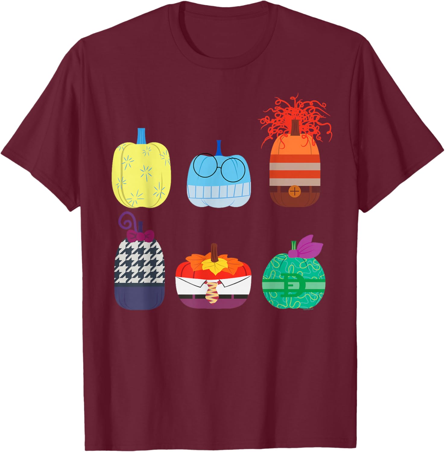 Inside Out 2 Halloween Pumpkin Grid T-Shirt for Fun Fall Fashion - 3
