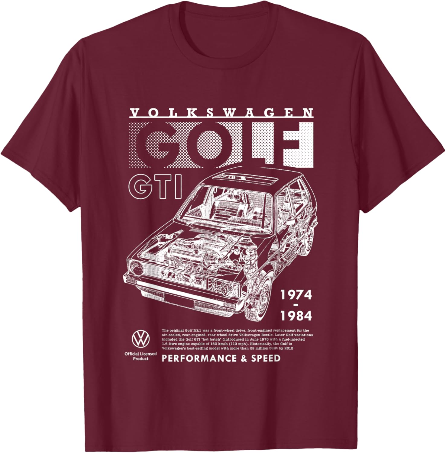 Volkswagen Golf GTI Mk1 Performance T-Shirt for Car Enthusiasts - 3